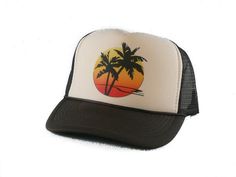 Sunset Trucker Hats | Vintage Trucker Hat | Adjustable Trucker Foam Brown Hats | Snapback Hats | Trucker Hat Man | Trendy Trucker Mesh Hats ⭐Whether taking a ride down the highway, hiking a remote trail, or enjoying some outdoor time with friends, this Trucker Hat is perfect for your next adventure. ⭐Our Adjustable Sunset Trucker Hats has a pre-curved brim that keeps things on your head in place and features mesh sides and panelling for increased breathability! Constructed from a 100% polyester Beer Hat, Vacation Hat, Beach Logo, Vintage Snapback, Snap Back Hat, Vintage Trucker Hats, Snapback Caps, Funny Hats, Back Hat