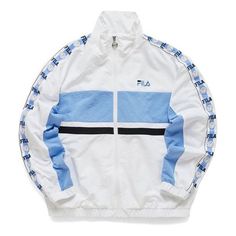 White Varsity Track Jacket For Winter, White Reflective Long Sleeve Windbreaker, White Long Sleeve Windbreaker With Reflective Details, White Sports Windbreaker With Reflective Details, Sporty Fall Sneakers For Streetwear, White Reflective Outdoor Track Jacket, Sporty Streetwear Sneakers For Fall, White Reflective Winter Outerwear, Winter White Outerwear With Reflective Details