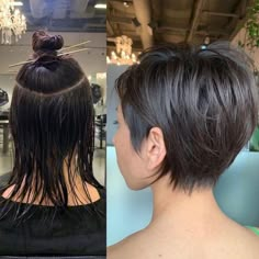 Short Brunette Hair, Kort Bob, Trendy Short Hairstyles, Short Hairstyles Fine, Long To Short Hair, Pixie Hair, Penteado Cabelo Curto, Hair Photo, Trendy Short Hair Styles