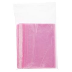 pink plastic bags on white background