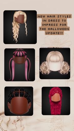 the new hair styles in dress to impress for the halloween update