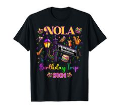 PRICES MAY VARY. ew Orleans Nola Trip 2024 Girls Birthday Bachelorette Perfect To Celebrate Mardi Gras or Birthday Trip Having Fun At The Bourbon Street Great Matching Crew For Bachelorette Parties. Lightweight, Classic fit, Double-needle sleeve and bottom hem New Orleans Birthday Trip Shirts, New Orleans Birthday, Nola Trip, Birthday Trip, Bourbon Street, Bachelorette Parties, Streetwear Tshirt, Girls Birthday, Birthday Shirt