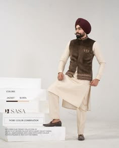 Panjabi Kurta Pajama For Man, Kurta Pajama Men With Jacket, Kurta Pajama Men Punjabi, Kurta Designs Men's, Jodhpuri Suits, Indian Groom Dress, Jodhpuri Suits For Men