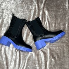 Never Worn Platform Boots, Black Blue, Blue Black, Womens Sizes, Women Shoes, Boots, Women Shopping, Blue, Black