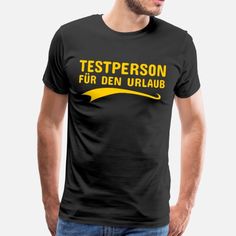 TESTPERSON FÜR DEN URLAUB Männer Premium T-Shirt | Spreadshirt Battle Rap