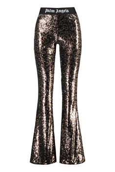 BROWN  BLA PALM ANGELS SEQUINED TROUSERS Sequin Trousers, Leather Cap, Palm Angels, Sweaters Knitwear, Dress Pant, Emilio Pucci, Denim Pant, Womens Fall, Shine Bright