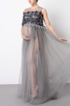 Gray Gown, Grown Dress, Baby Shower Photoshoot, Shower Photoshoot, Maternity Photoshoot Dress, Tulle Maternity Dress, Maternity Evening, Cute Maternity Dresses, Summer Gowns