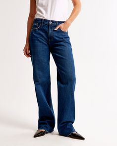 Elevate your casual wardrobe with the Abercrombie & Fitch Women's Low Rise Baggy Jeans, a perfect blend of comfort and style. These jeans feature a distinctive dark wash complemented by a trendy raw hem, making them a versatile choice for various occasions.

- Size: 36 SHORT
- Color: Dark with Raw Hem
- Material: Pocket Bag - Polyester, Cotton Blend
- Gender: Female
- Fit: Low rise, 8.5” rise; relaxed at waist and hips; baggy, full-length leg

Crafted from vintage stretch fabric, these jeans off Dark Wash Cutoff Flare Jeans For Everyday, Relaxed Fit Dark Wash Jeans With Frayed Hem, Dark Wash Relaxed Fit Mid-rise Flare Jeans, Relaxed Fit Cutoff Flare Jeans With Five Pockets, Relaxed Fit Cutoff Jeans For Everyday, Classic Relaxed Fit Flare Jeans With Frayed Hem, Dark Wash Relaxed Fit Flare Jeans With Frayed Hem, Everyday Dark Wash Flare Jeans With Standard Cut Leg, Dark Wash Flare Jeans With Standard Cut Leg