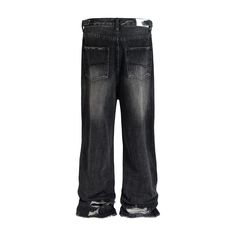 Hearujoy Baggy Damaged Hole Frayed Wide Leg Jeans for Men and Women Straight High Street Ripped Denim Trousers Oversized Cargo Pants Closure Type: zipper fly Applicable Scene: Daily Fabric Type: Softener Applicable Season: Four Seasons Decoration: HOLE Pattern Type: Solid Fit Type: LOOSE Length: full length Jeans Style: STRAIGHT Craft of Weaving: knit Thickness: midweight Waist Type: MID Oversized Cargo Pants, Jeans For Men, Winter Tops, Ripped Denim, Denim Trousers, Trending Now, Casual Jeans, Jeans Style, Wide Leg Jeans