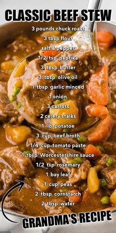 a recipe for the classic beef stew