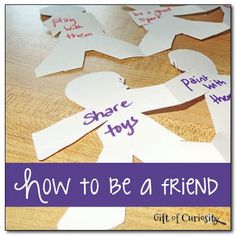 how to be a friend for mother's day with paper cutouts on the table