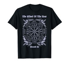 PRICES MAY VARY. Cool Vintage Retro Style Wiccan Wheel of the Year T Shirt. Great for Wicca Pagan, Celtic. Perfect Gift for Wiccan or Witchcraft Lover. This Wheel of the Year Shirt is Sure to Please. Lightweight, Classic fit, Double-needle sleeve and bottom hem Wicca Wheel Of The Year, Wiccan Wheel Of The Year, Wheel Of The Year, Blessed Be, Cool Vintage, Branded T Shirts, Retro Style, Retro Fashion, The Year