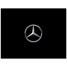 the mercedes logo on a black background