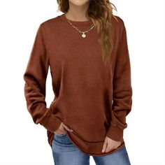 Tunic Tops For Leggings, Long Sweaters For Women, Crewneck Sweatshirt Women, Fall Leggings, Sweatshirts For Women, Shirt Tunic Top, Casual Long Sleeve Shirts, Womens Crewneck, Women Tunic Tops