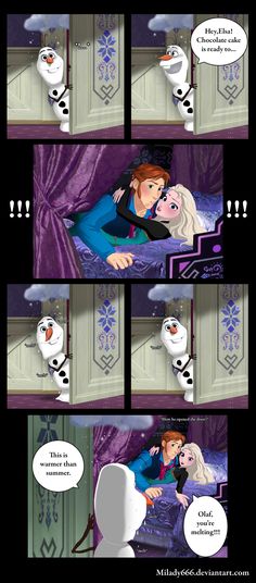 the storyboard shows how disney's frozen princess is talking to each other