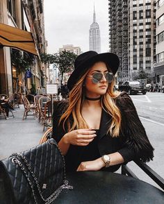 Maison Kayser makes me feel like I'm in Paris but from the Empire State in the back you can tell I'm still in New York // Fashion is my Forte x NYC Nyc Photo Ideas, Surf Hair, Nyc Girl, Spring Jewelry, Urban Street, Nyc Fashion, Round Sunglass Women, How To Take Photos, Passion For Fashion