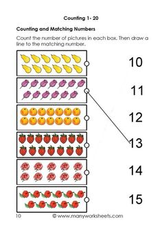 counting and matching numbers worksheet for children