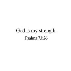 the words god is my strength on a white background with an image of a cross