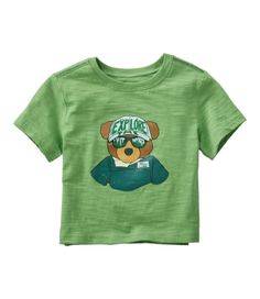 Our supersoft toddlers' tee features the glow-in-the-dark graphics kids love, with the lasting quality parents appreciate - no wonder they're a #1 favorite. Relaxed Fit. Prewashed for softness. 100% cotton. Machine wash and dry. On average, one hour of sunlight equals 20 minutes of nighttime glow. Vivid colors stay true, wash after wash. Classic crewneck styling. Unisex styling; ideal for boys and girls. Imported. | Toddlers' Graphic Tee, Short-Sleeve Glow-In-The-Dark, Cotton Green Cartoon Print T-shirt For Playtime, Green Letter Print T-shirt For Playtime, Green Graphic Print T-shirt For Playtime, Green Glow In The Dark Crew Neck T-shirt, Green Tops With Letter Print For Playtime, Green Character Print T-shirt For Playtime, Green Graphic Print Top For Playtime, Green Short Sleeve Glow In The Dark Top, Casual Cotton Glow In The Dark Tops