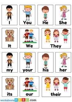 worksheet with pictures of people and words to teach children how to use them