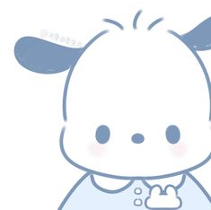 a drawing of a little cow wearing a blue shirt