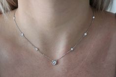 Silver Platinum Diamond Necklace With Bezel Setting, Platinum Diamond Necklace With Bezel Setting In Silver, Platinum Diamond Necklace With Bezel Setting, Platinum Bezel Set Diamond Necklace, Diamonds By The Yard Necklace, Diamonds By The Yard, Island Fashion, Necklace Diamond, Necklace Shop