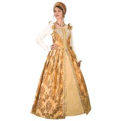 Anjou Gown Elizabethan Dress, Outfit Dump, Tudor Gown, Tudor Dress, Tudor Fashion, Golden Gown