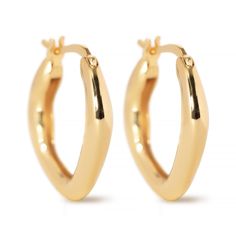 Elevate your style with this sculptural melted small hoop earrings. Designed to feel lightweight on your ears. Hypoallergenic, lead and nickel free Height 20mm (0.8in) x Width 3mm (0.12in) Latch, Click to close E460-G Minimalist Metal Hoop Earrings With Polished Finish, Polished Metal Huggie Earrings For Everyday, Everyday Metal Huggie Earrings With Polished Finish, Modern Nickel-free Hoop Earrings For Everyday, Everyday Metal Huggie Hoop Earrings, Everyday Modern Nickel-free Hoop Earrings, Everyday Small Hoop Huggie Earrings, Minimalist Small Hoop Earrings Cadmium-free, Minimalist Metal Huggie Earrings