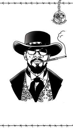 Django Tattoo, Chef Tattoo, Minimalist Drawing, Leg Sleeve, Leg Sleeves, Quentin Tarantino, Tattoo Ideas