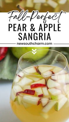 Pear and Apple Sangria is a delightful blend of seasonal flavors, making it a perfect cocktail for fall or Thanksgiving! This recipe combines crisp, diced apples and pears with sweet white wine, brandy, and a splash of lemon-lime soda to create a vibrant and refreshing drink. Ideal for entertaining, this sangria is best paired with a cheese board or with your Thanksgiving turkey. White Sangria Thanksgiving, Fall Apple And Pear White Wine Sangria, Apple Pear Sangria, Thanksgiving Sangria White, White Fall Sangria, Fall White Sangria, Fall Sangria Recipes White, Fall Mixed Drinks, Autumn Entertaining