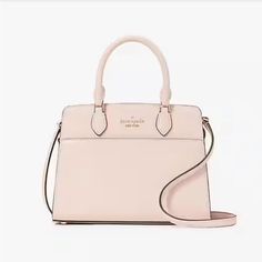 Kate Spade Madison Saffiano Leather Small Satchel Color: Conch Pink Nwt Kate Spade Madison Saffiano Leather Small Satchel Color: Conch Pink Nwt New With The Tag Authentic Product Details Measurements 7.48" H 4.68" D 9.68"W (Bottom) Strap Drop: 3.54" Features Strap Drop: 22" Pink Saffiano Leather Satchel Bag, Pink Saffiano Leather Satchel, Pink Saffiano Leather Evening Bag, Classic Pink Saffiano Leather Bags, Elegant Pink Saffiano Leather Bag, Kate Spade Satchel, Bags Kate Spade, Black Leather Satchel, Leather Satchel Bag