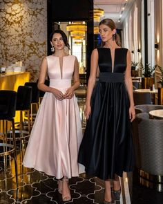 Prom Dresses Simple, A Line Prom Dress, Backless Evening Dress, Country Fashion Women, Satin Evening Dresses, A Line Prom Dresses, Tea Length Dresses, Tea Length, Lolita Dress