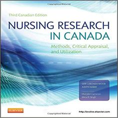 a book cover with the title'test bank for nursing research in canada '