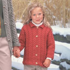 Patons Girl's Cuddly Cables Cardigan, Size 4 | Yarnspirations Cable Cardigan Knitting Patterns, Patons Classic Wool, Baby Cardigan Pattern, Knit Cardigan Pattern, Frock Patterns, Cable Cardigan, Cardigan Knit, Frocks For Girls