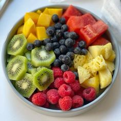 a bowl filled with different types of fruit