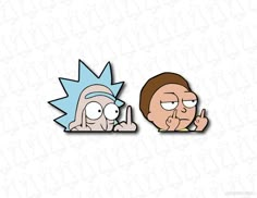 Rick and Morty Flip Off Peeking Stickers - Evergreen Kings - Sticker Rick And Morty Coasters, Pothead Drawings, Trending Stickers 2023, Zippo Art, Rick And Morty Image, Rick And Morty Stickers, Flip Off, Rick Y Morty, Cartoon Gift