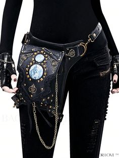 BagForLove - Steampunk Hip Belt Bag for Motorcycle Riders â Retro Punk Rock Style with Phone Pouch Product Description Color Black Material PU Leather Closure Type Buckle Bag Size Medium Strap Type Adjustable Type Functional Leg Bag Pattern Type Plain Size Chart INCH CM Bag Height Bag Length Bag Width Strap Length 13.2 inch 11.8 inch 3.9 inch 57.5 inch Bag Height Bag Length Bag Width Strap Length 33.5 cm 30 cm 10 cm 146 cm Details Pictures Similar Products h2 { text-align: center; } /* æ¢è¡ */ li{ white-space: normal; word-break: break-all; word-wrap: break-word; } .red-box { width: 100%; display: flex; flex-direction: row; flex-wrap: wrap; justify-content: center; } .red-box > div { width: 190px; height: 250px; margin: 10px; } .red-box > div > a > img { width: 190px; height: 250px; } Alternative Fashion Bags With Hardware, Gothic Black Bags For Alternative Fashion, Gothic Black Bag For Alternative Fashion, Punk Bags With Hardware For Alternative Fashion, Black Gothic Bag With Hardware, Gothic Shoulder Bag For Alternative Fashion, Steampunk Black Bag For Alternative Fashion, Gothic Halloween Bags For Alternative Fashion, Black Steampunk Bags With Rivets