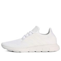 adidas Swift Run Triple White Marathon Running Shoes/Sneakers B37725 (Size: US 10.5)