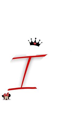 the number seven with a mouse and a crown on it