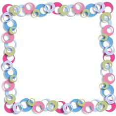 a colorful frame with circles on it