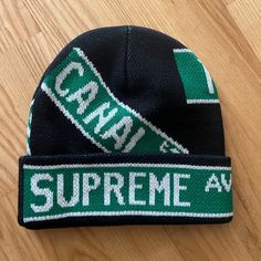 Supreme Brand New Beanie Sold Out Supreme Brand, Supreme Hat, Apparel Design Inspiration, Supreme Accessories, Hat Aesthetic, Couple Shoes, Apparel Design, Accessories Hats, Design Inspiration