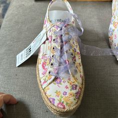 Nwt Superga Love Shack Fancy Sneaker Smoke Free Home Floral Pattern With Purple Ribbon Laces Fancy Sneakers, Ribbon Laces, Superga Shoes, Love Shack Fancy, Purple Ribbon, Womens Shoes Sneakers, Color Purple, Floral Pattern, Shoes Sneakers