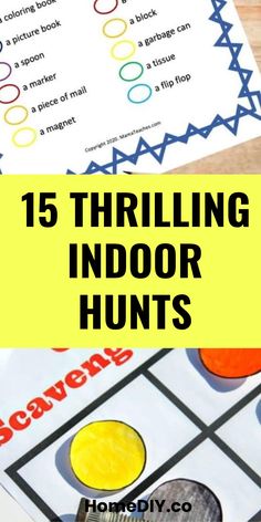 Discover 15 exciting indoor scavenger hunt ideas for kids with vibrant images showcasing clues and playful activities. Perfect for family bonding and keeping kids entertained indoors.