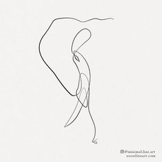 an abstract line drawing of a woman's head and body with her hands on her hips