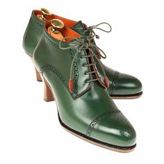 HEELED BOOTS GREEN LIBANO RUSTICALF VIVO | CARMINA High Heel Dress Boots, Cordovan Shoes, Men's Shoes Accessories, Exclusive Shoes, Dress Shoes Womens, Derby Shoes, Heel Boots, High Heel Boots, Womens High Heels