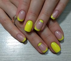 Разные фото. Много прикольных Neutral Nail Art Designs, White Tips, Best Nail Art Designs, Popular Nails, Neutral Nails, Simple Nail Designs, Yellow Nails