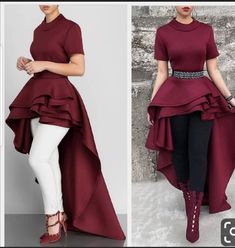 Peplum dress Uneven Hemline Skirt, डिजाइनर कपड़े, African Party Dresses, Indian Gowns Dresses, Indian Gowns, Trendy Fashion Tops, Stylish Party Dresses, Stylish Dresses For Girls, Outfit Trends