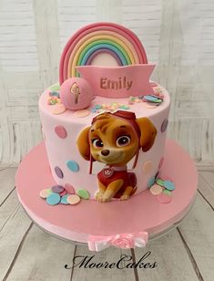 Pink paw patrol cake Paw Patrol Girl Birthday Cake, Girly Paw Patrol Cake, Paw Patrol Cake Pink, Skye Cake Paw Patrol, Sky Cake Paw Patrol, Skye Birthday Cake, Paw Patrol Cake Design, Paw Patrol Girl Birthday