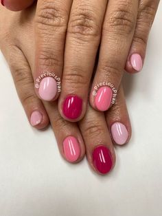 Nail Color For February 2024, Valentines Nails Solid Color, Valentine Ombre Nails, Valentines Ombre Nails, Ombre Valentines Day Nails, Ombre Valentines Nails, Gradient Pink Nails, Ombre Pink Nails, Pink Gradient Nails