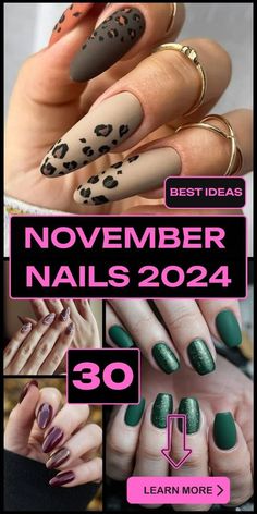 Coffin Shaped Fall Nails, November Nails Ideas Coffin, November Nails Ideas Simple, November Themed Nails, November Nail Ideas Short Simple, Fall Coffin Nails 2024, Nov Nail Designs, Nail Inspo November, Late Fall Nail Designs